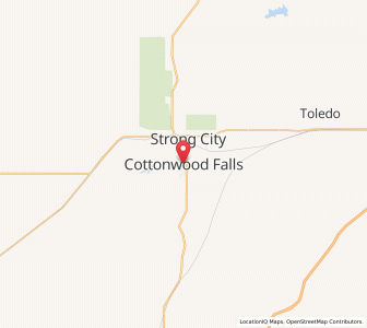 Map of Cottonwood Falls, Kansas