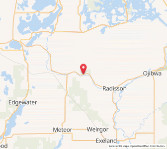 Map of Couderay, Wisconsin