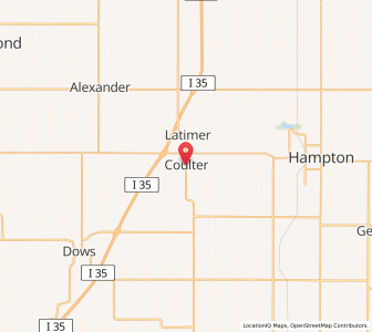 Map of Coulter, Iowa