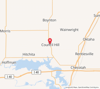 Map of Council Hill, Oklahoma