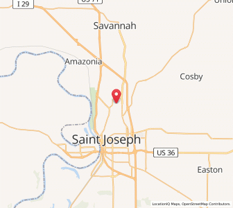 Map of Country Club, Missouri