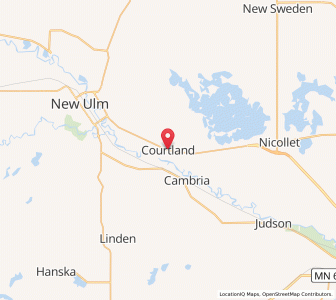 Map of Courtland, Minnesota