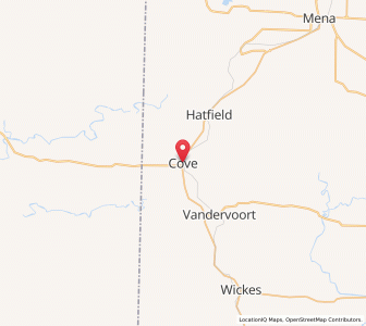 Map of Cove, Arkansas