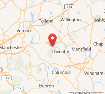 Map of Coventry, Connecticut