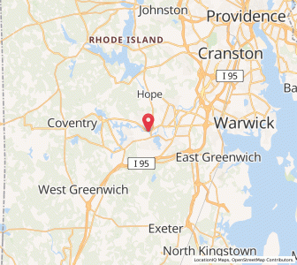 Map of Coventry, Rhode Island