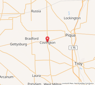 Map of Covington, Ohio