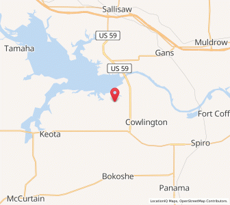 Map of Cowlington, Oklahoma