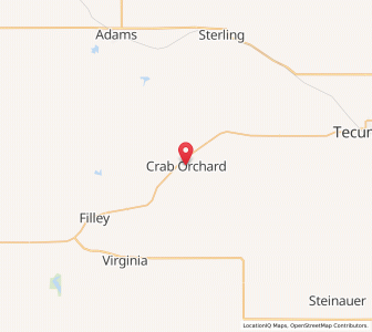 Map of Crab Orchard, Nebraska