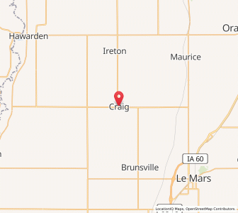 Map of Craig, Iowa