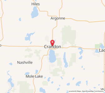 Map of Crandon, Wisconsin