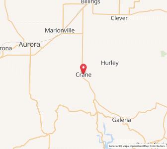 Map of Crane, Missouri