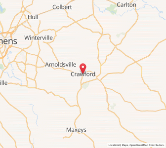 Map of Crawford, Georgia