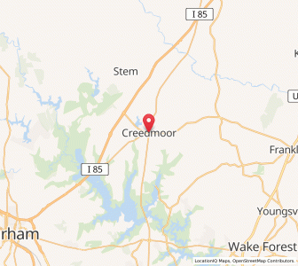 Map of Creedmoor, North Carolina