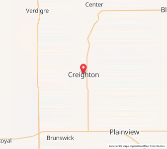 Map of Creighton, Nebraska