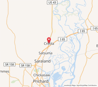 Map of Creola, Alabama