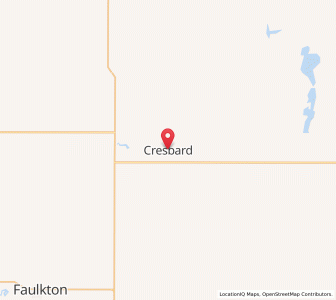 Map of Cresbard, South Dakota