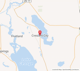 Map of Crescent City, Florida