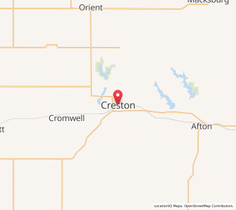 Map of Creston, Iowa