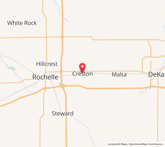 Map of Creston, Illinois