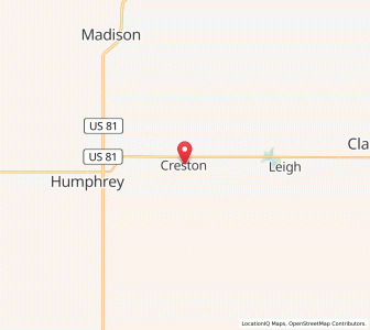 Map of Creston, Nebraska