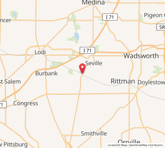 Map of Creston, Ohio