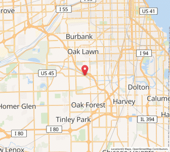 Map of Crestwood, Illinois