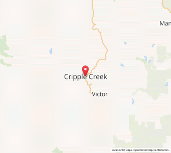 Map of Cripple Creek, Colorado