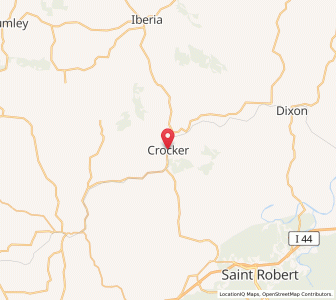 Map of Crocker, Missouri