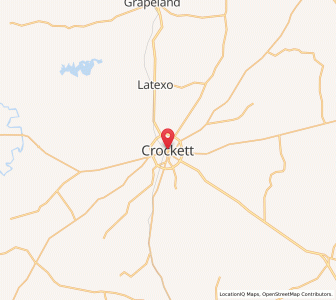 Map of Crockett, Texas