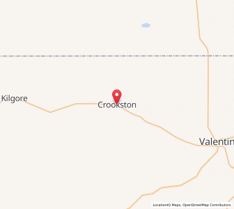 Map of Crookston, Nebraska