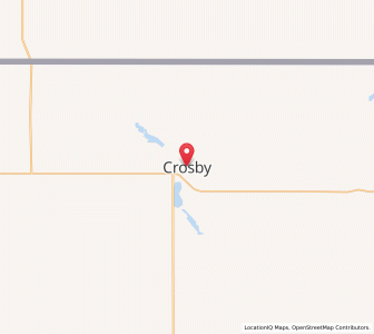 Map of Crosby, North Dakota