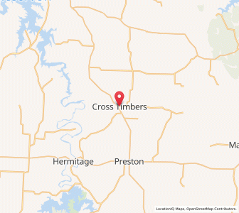 Map of Cross Timbers, Missouri