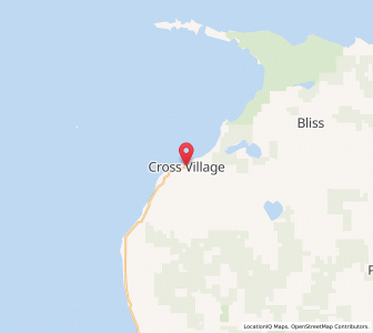 Map of Cross Village, Michigan