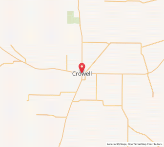 Map of Crowell, Texas