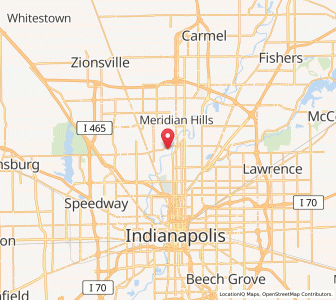 Map of Crows Nest, Indiana