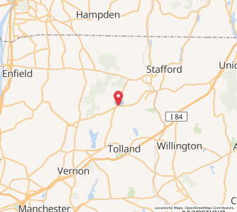 Map of Crystal Lake, Connecticut