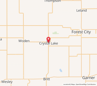 Map of Crystal Lake, Iowa