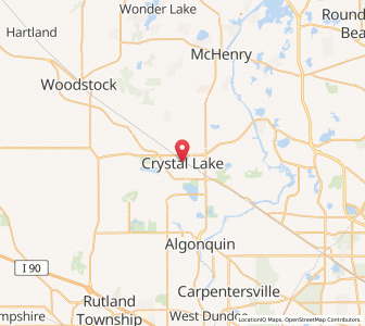 Map of Crystal Lake, Illinois