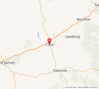 Map of Cuba, Missouri
