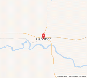 Map of Culbertson, Montana