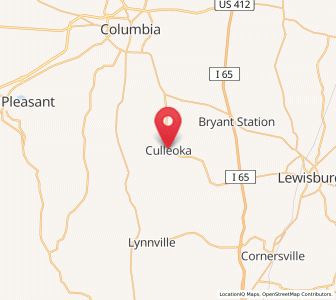 Map of Culleoka, Tennessee