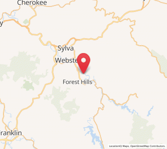 Map of Cullowhee, North Carolina