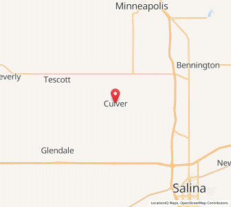 Map of Culver, Kansas