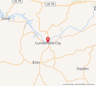 Map of Cumberland City, Tennessee