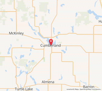 Map of Cumberland, Wisconsin