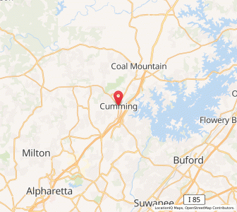 Map of Cumming, Georgia