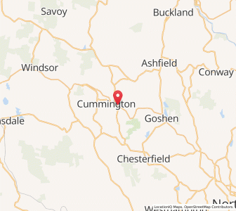 Map of Cummington, Massachusetts