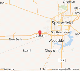 Map of Curran, Illinois