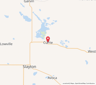 Map of Currie, Minnesota