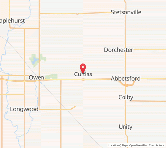 Map of Curtiss, Wisconsin